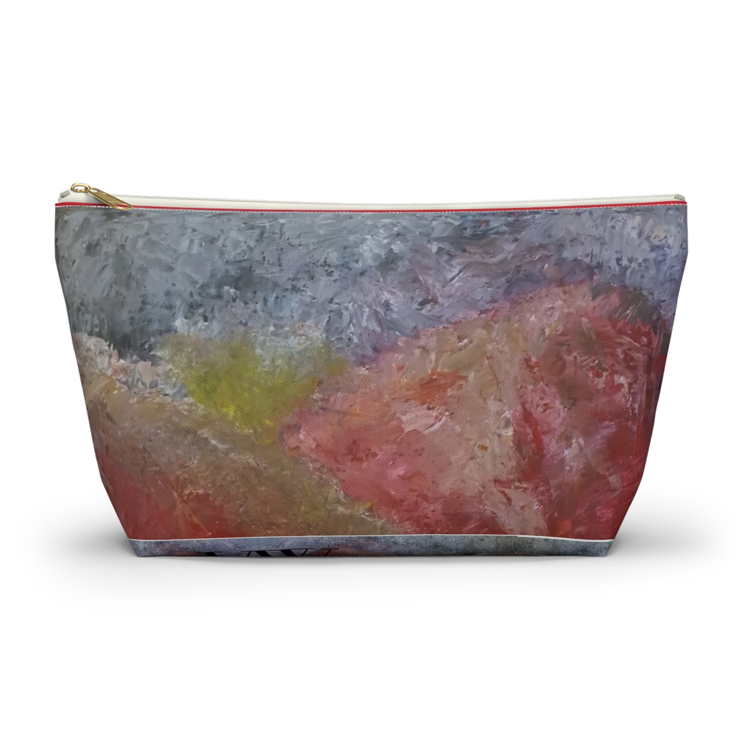 Artistic T-bottom Accessory Pouch - Vibrant Abstract Design