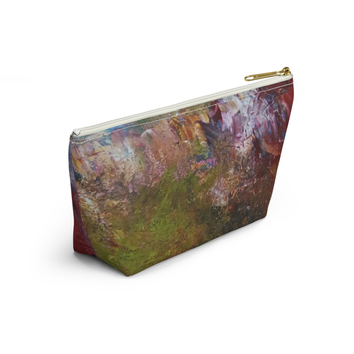 Artistic T-bottom Accessory Pouch - Vibrant Abstract Design