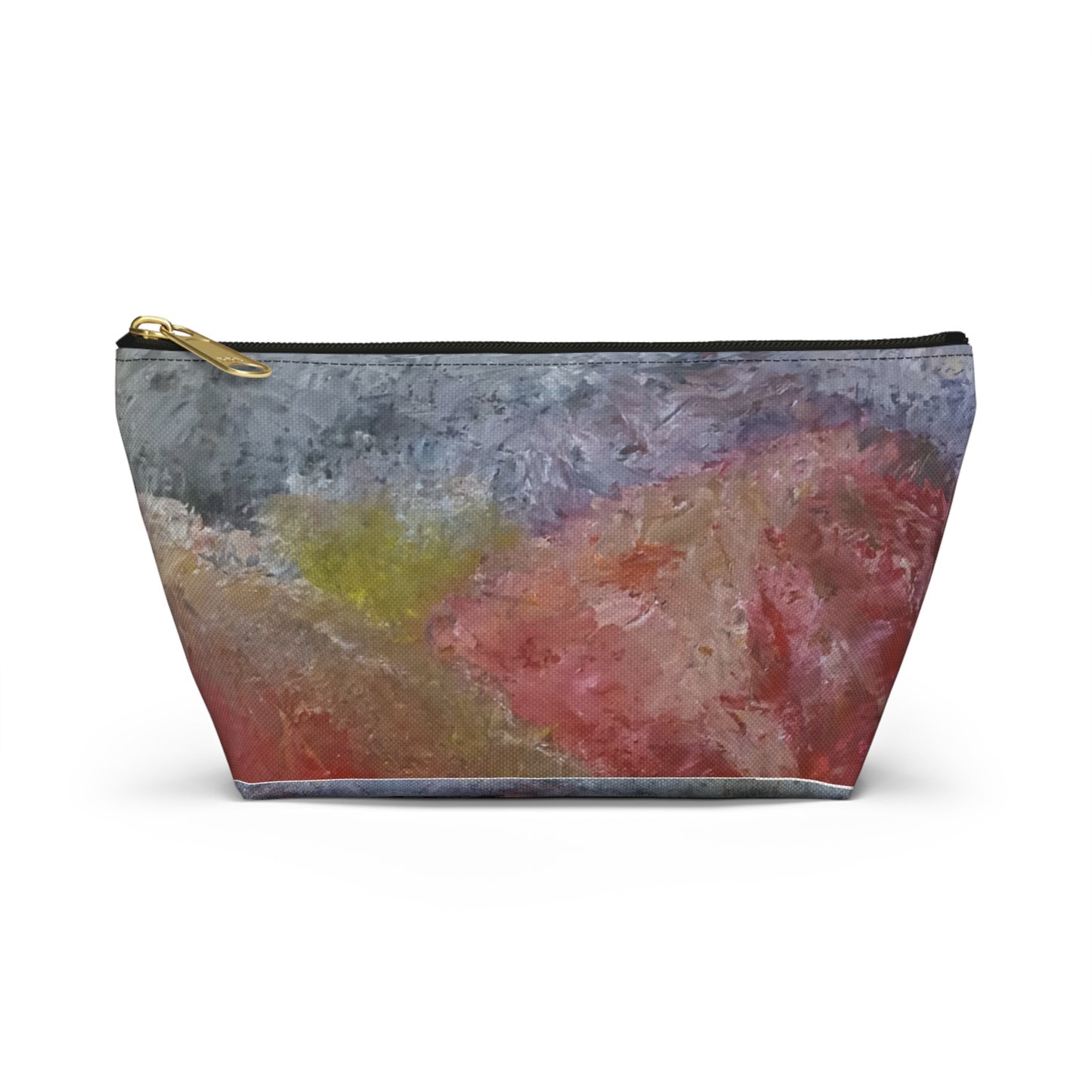 Artistic T-bottom Accessory Pouch - Vibrant Abstract Design