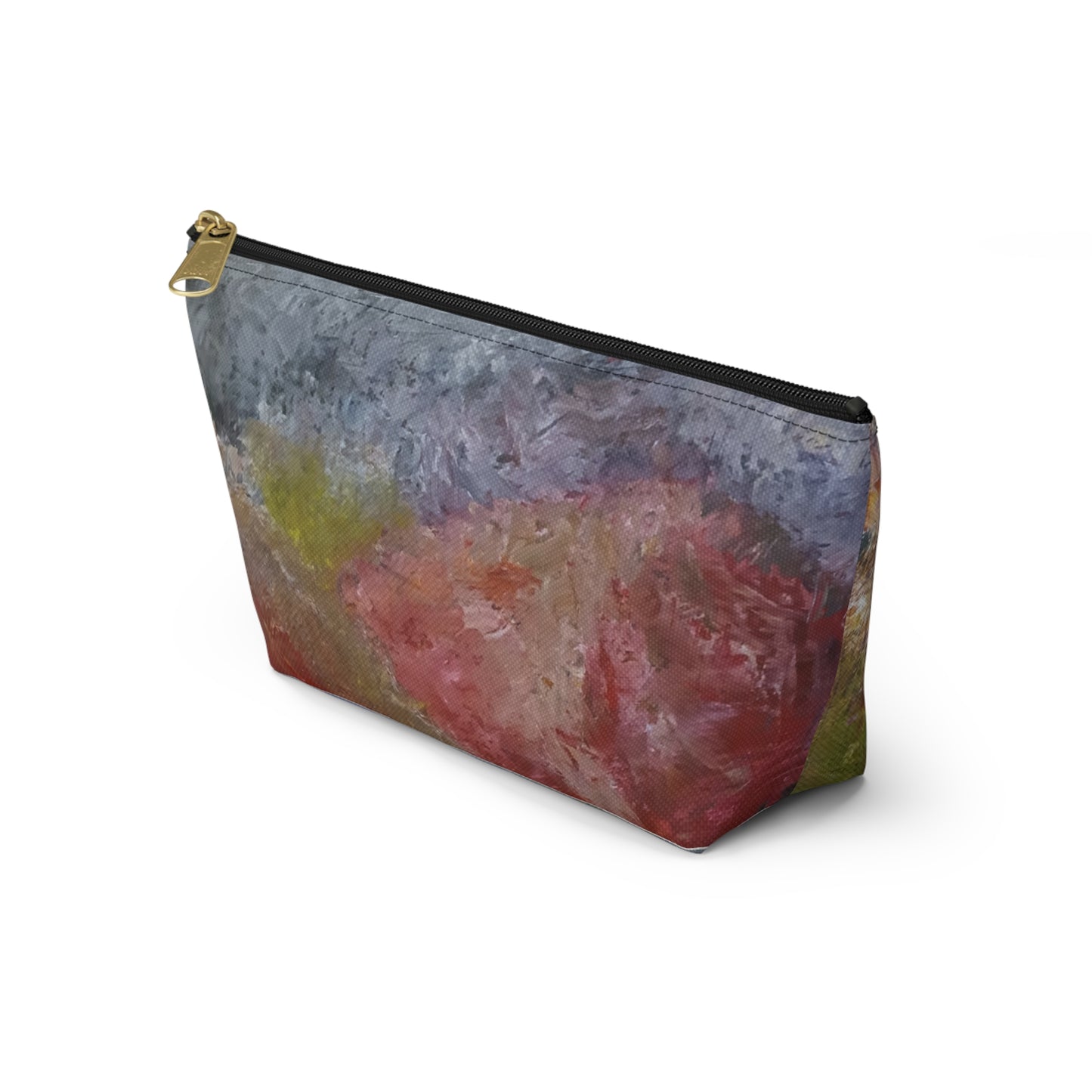 Artistic T-bottom Accessory Pouch - Vibrant Abstract Design