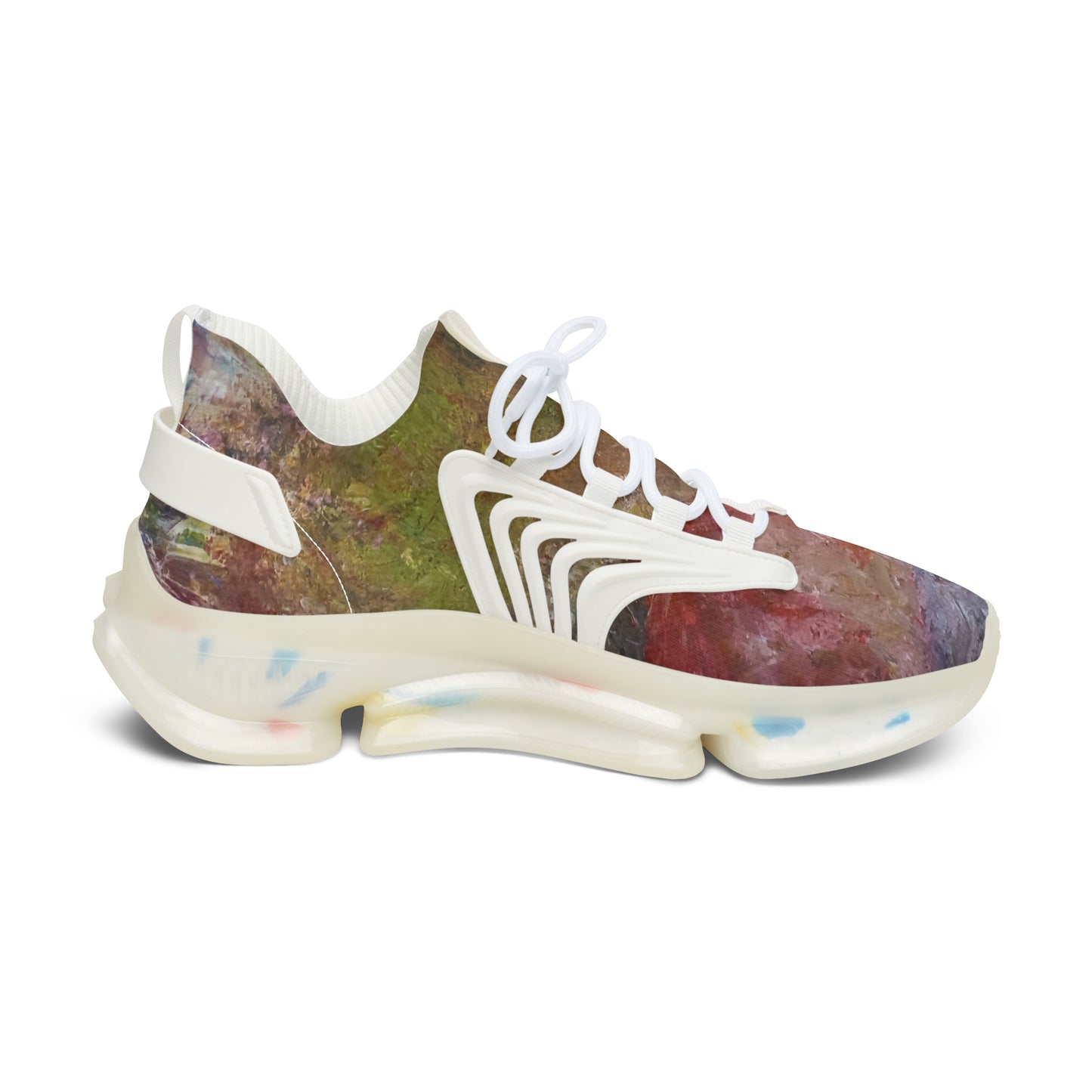 Artistic Women's Mesh Sneakers - Colorful Casual Style for Everyday Wear