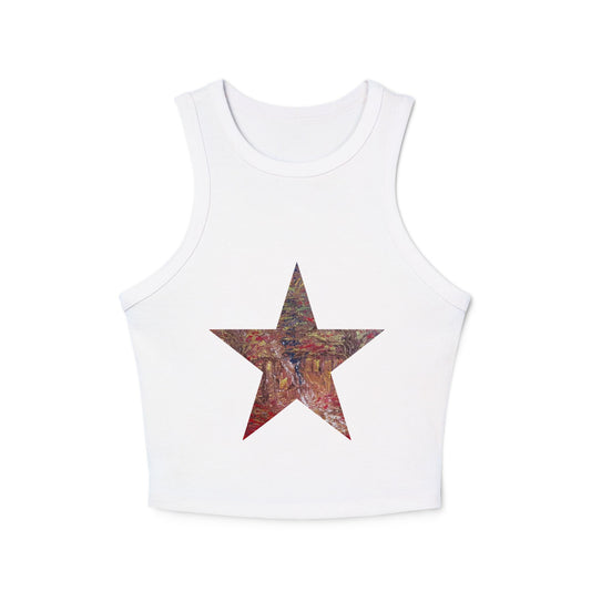 Starry Vibes Women's Micro Rib Racer Tank Top