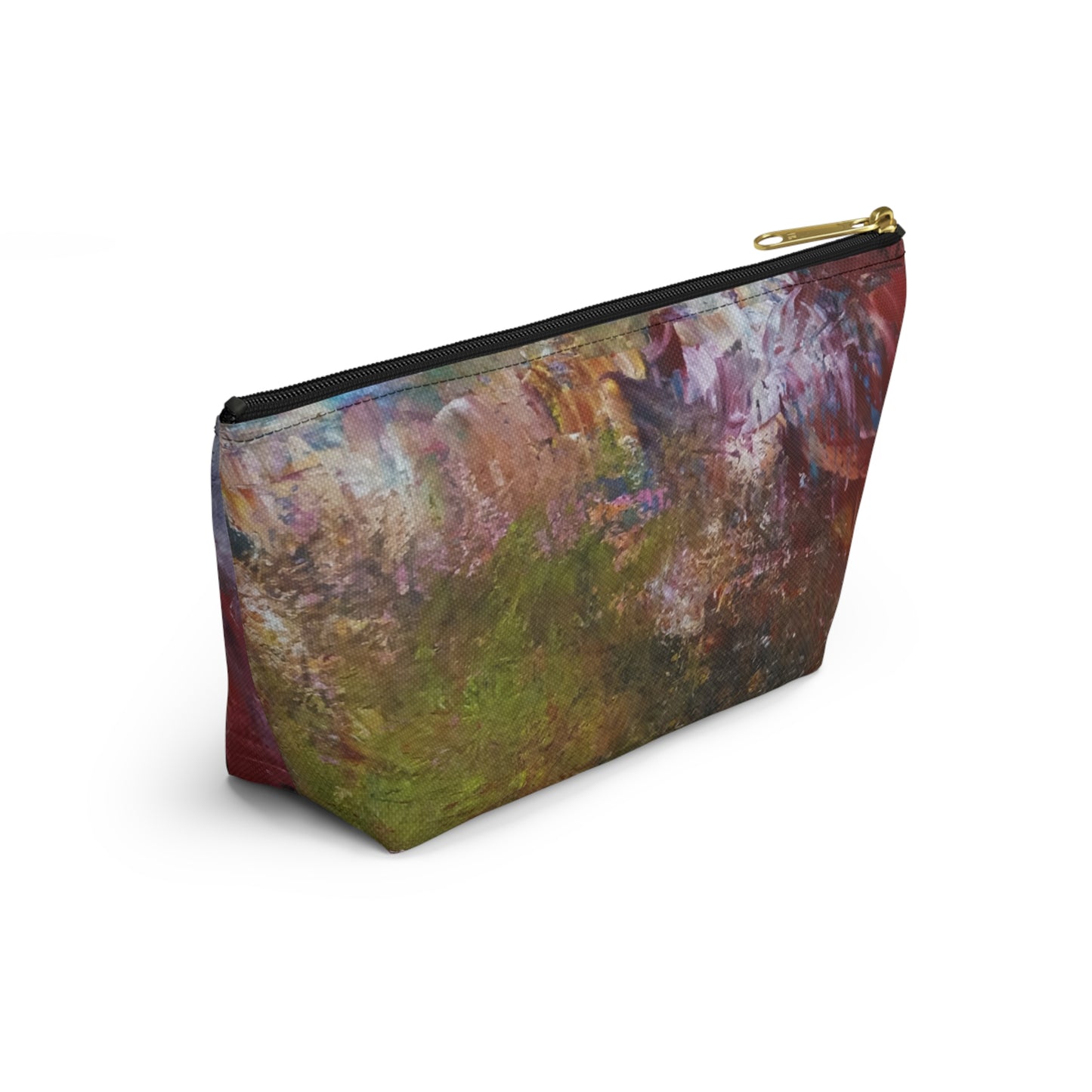 Artistic T-bottom Accessory Pouch - Vibrant Abstract Design