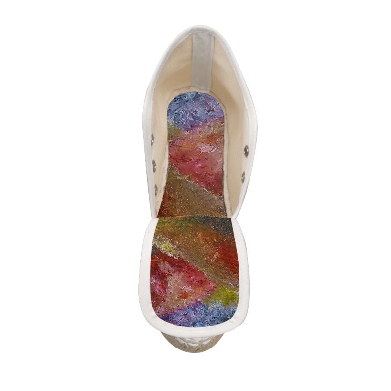 Mountains Painting wedge Espadrilles