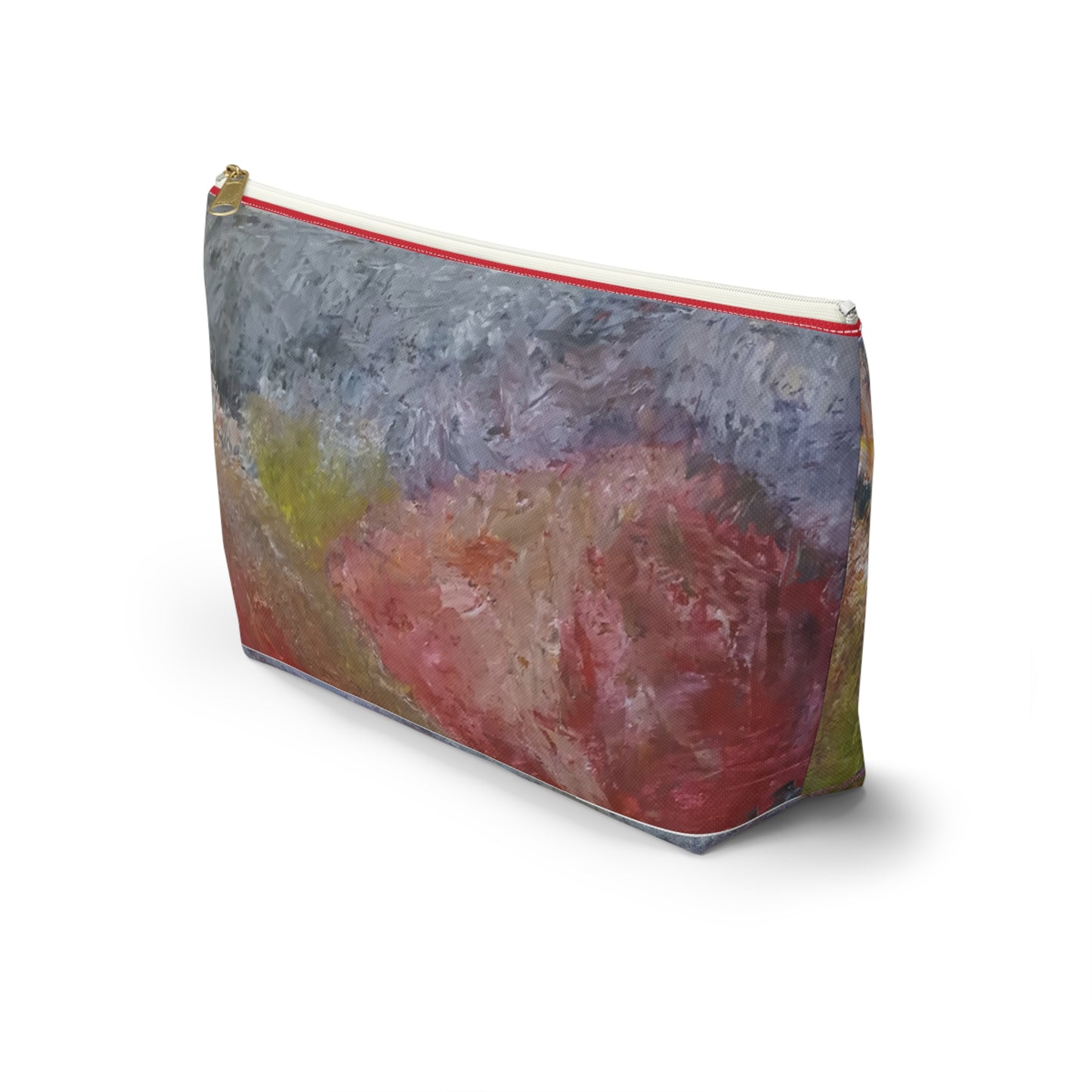 Artistic T-bottom Accessory Pouch - Vibrant Abstract Design