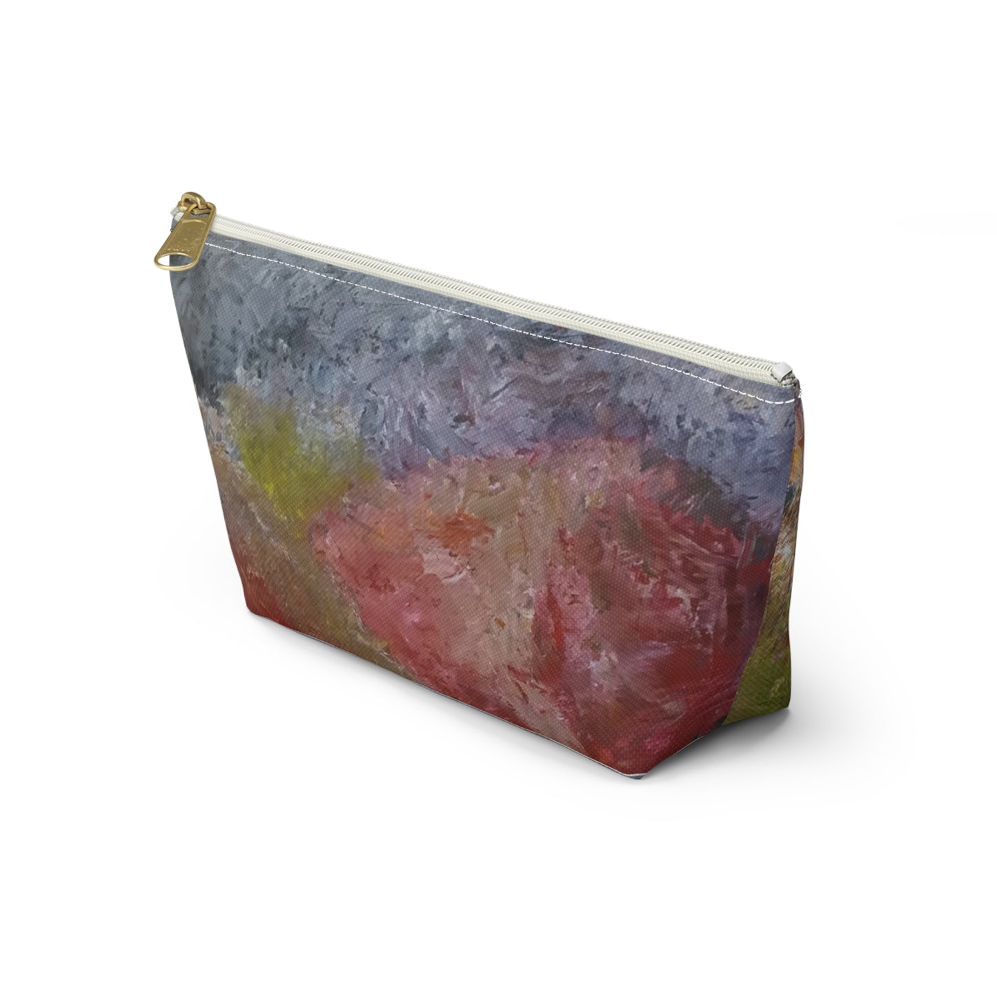 Artistic T-bottom Accessory Pouch - Vibrant Abstract Design