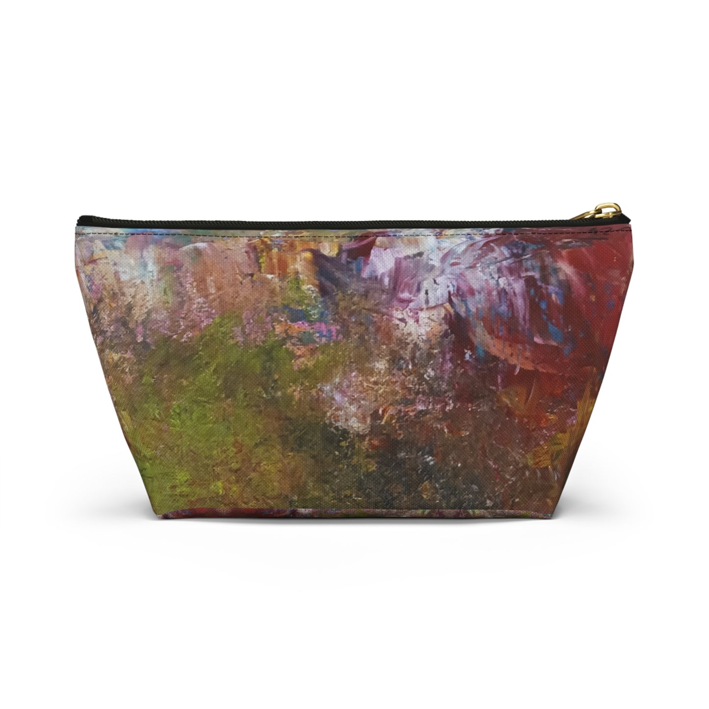 Artistic T-bottom Accessory Pouch - Vibrant Abstract Design