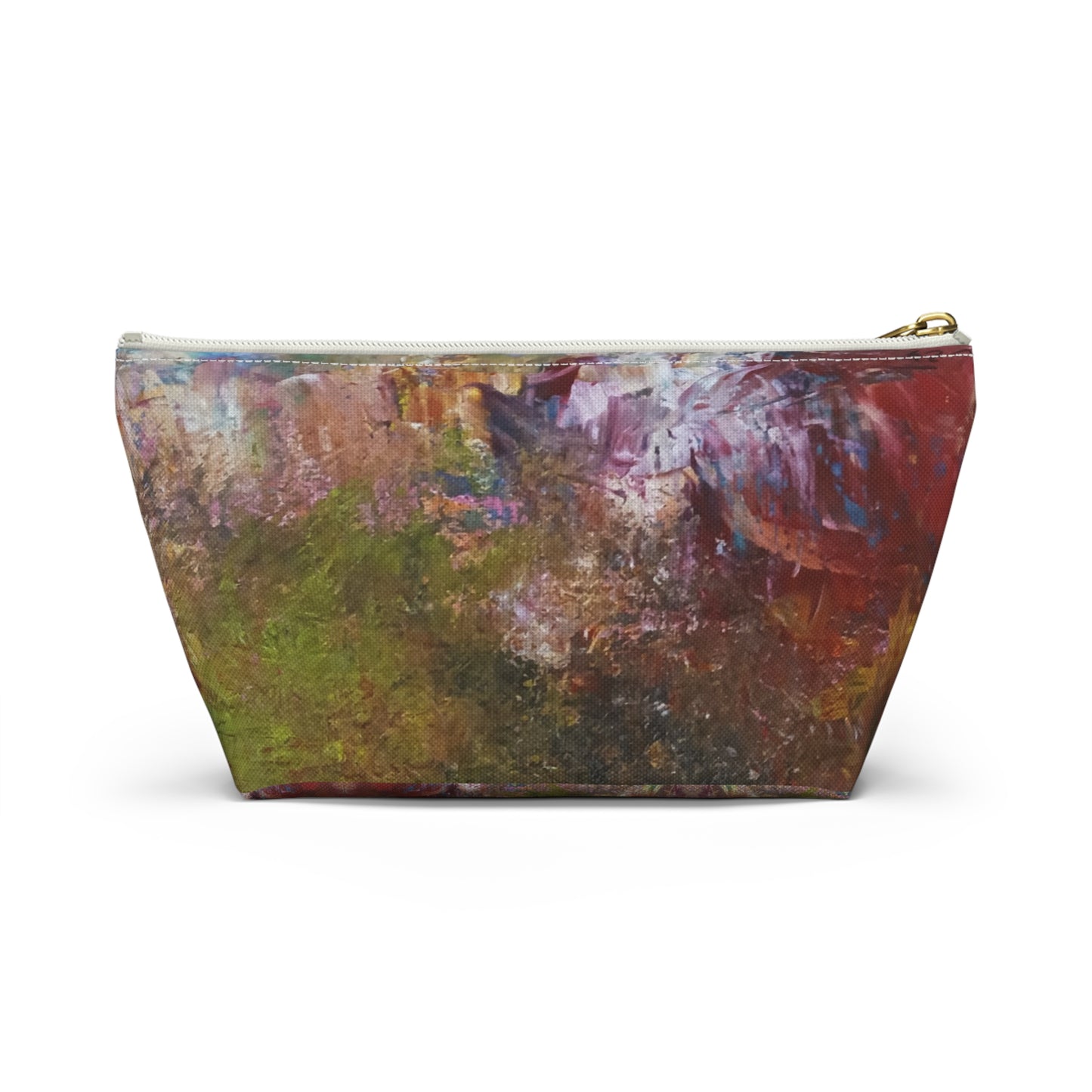 Artistic T-bottom Accessory Pouch - Vibrant Abstract Design